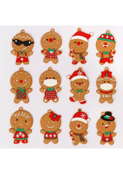12 Eğlenceli Noel Ağacı Asılı Süsleme Parti Sezonu Şömine Dekor Seti (Yurt Dışından)