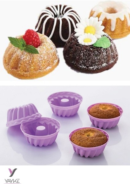 12'li Silikon Mini Kek Kalıbı Muffin Kurabiye Kalıbı fiyatları