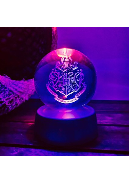 Harry Potter 3D Renkli Işıklı Cam Küre
