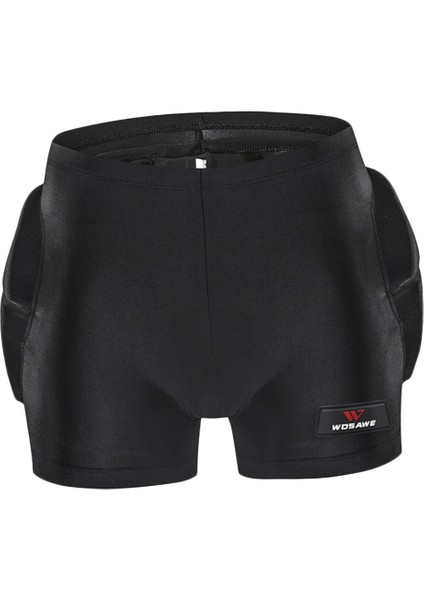 Paten Hıps Koruyucu Pantolon Gençler Kayak Yastıklı Koruyucu Şort Siyah S (Yurt Dışından)