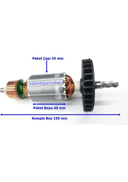 Tipi D25123K Endüvi Rotor Kollektör