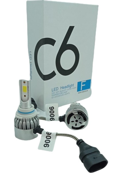 LED Xenon 2 Adet HB4-9006 LED Xenon 36W 3800LM LED Zenon Beyaz Renk Işık Turbo Fanlı