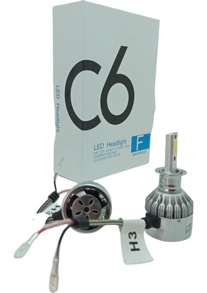 LED Xenon 2 Adet H3 LED Xenon 36W 3800LM LED Zenon Beyaz Renk Işık Turbo Fanlı