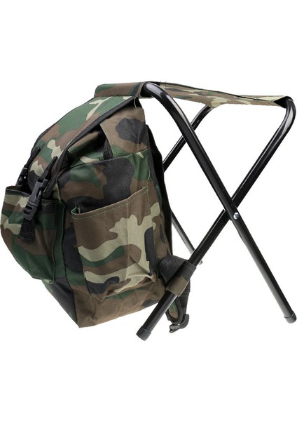 Avcılık Balıkçılık Sırt Çantası Mücadele Çantası Kamp Katlanabilir Dışkı Koltuğu - Camo (Yurt Dışından)