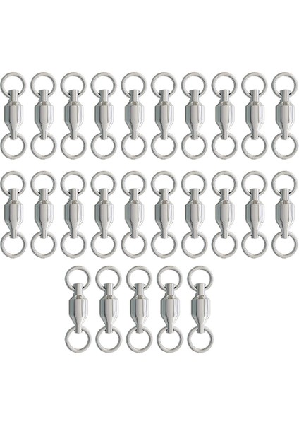 25 Adet Bilyalı Rulman Balıkçılık Döner Paslanmaz Çelik Deniz Konnektörleri Trolling 8 (Yurt Dışından)