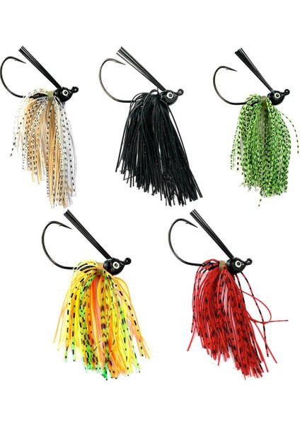 5 Adet Renkli Silikon Etekler Balıkçılık Yem Tuzlu Su Lure 10G Lures (Yurt Dışından)