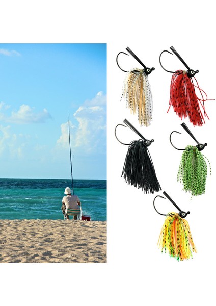 5 Adet Renkli Silikon Etekler Balıkçılık Yem Tuzlu Su Lure 10G Lures (Yurt Dışından) fiyatları