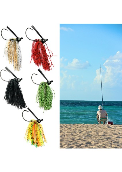 5 Adet Renkli Silikon Etekler Balıkçılık Yem Tuzlu Su Lure 10G Lures (Yurt Dışından) modelleri