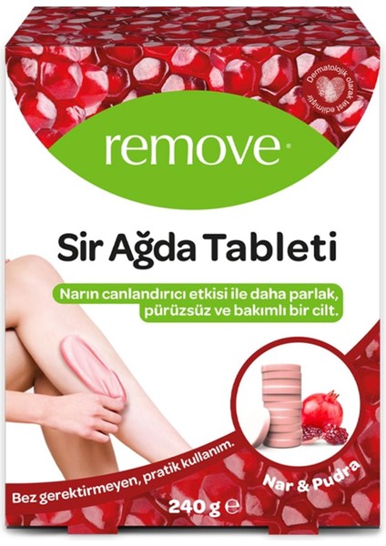 Remove Nar & Pudra Sir Ağda Tableti 12'li  Ağda