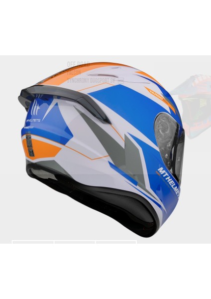 Kask mt Targo Pro Sound D4 Gloss Orange Şefaf Vizörlü