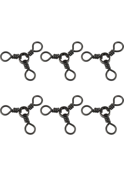 6/8/10 Adet 3 Yollu Haddeleme Varil Swivels Katı Teçhizat Halka Olta Konnektörü A (Yurt Dışından)