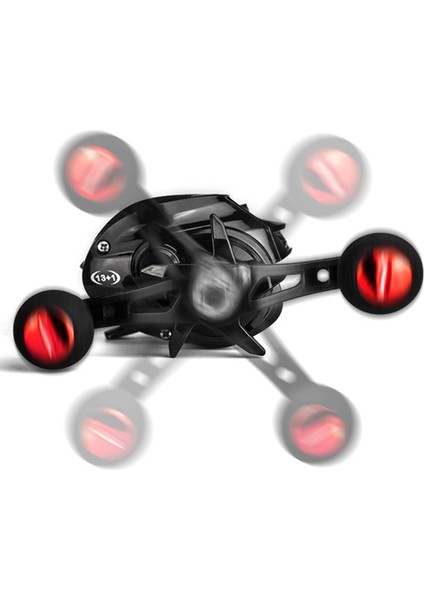 Baitcasting Reels 7.2: 1 Baitcaster Balıkçılık Reel 17.6lbs Sürükle Döküm Makaraları Sol El (Yurt Dışından) modelleri