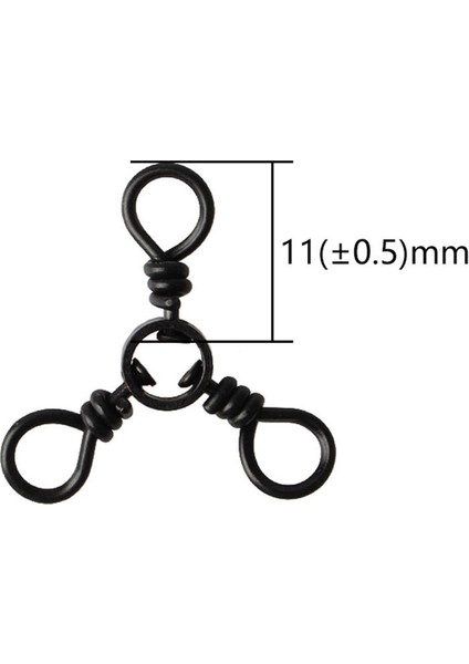 6/8 / 10 Adet 3 Yollu Haddeleme Arel Swivels Katı Teçhizat Halka Olta Konnektörü B (Yurt Dışından) indirimleri