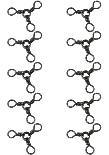 6/8/10 Adet 3 Yollu Haddeleme Varil Swivels Katı Teçhizat Halka Olta Bağlayıcı D (Yurt Dışından)