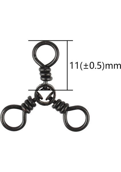 6/8/10 Adet 3 Yollu Haddeleme Varil Swivels Katı Teçhizat Halka Olta Bağlayıcı D (Yurt Dışından) indirimleri