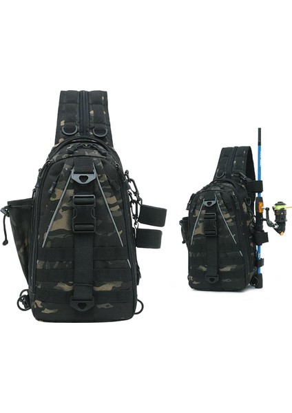 Dayanıklı Sling Çanta Seyahat Fanny Paketi Çanta Molle Sırt Çantası Çanta Siyah (Yurt Dışından) fırsatları