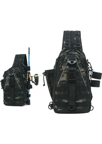 Dayanıklı Sling Çanta Seyahat Fanny Paketi Çanta Molle Sırt Çantası Çanta Siyah (Yurt Dışından) indirimleri