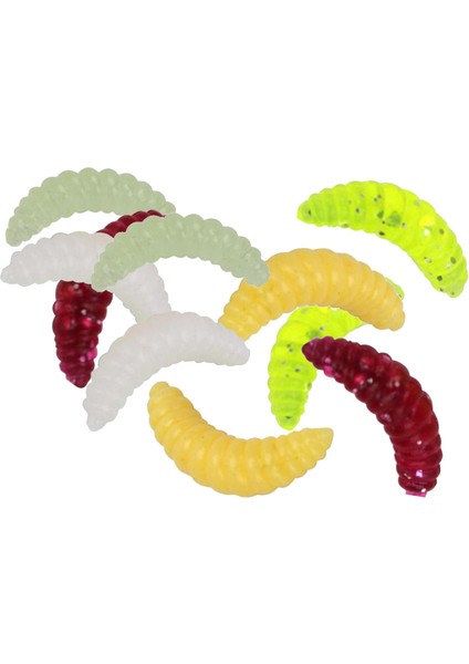 Balıkçılık Cazibesi Yumuşak Plastik Solucan Larva Grub Baits Tatlısu Mücadele 10 Adet (Yurt Dışından)