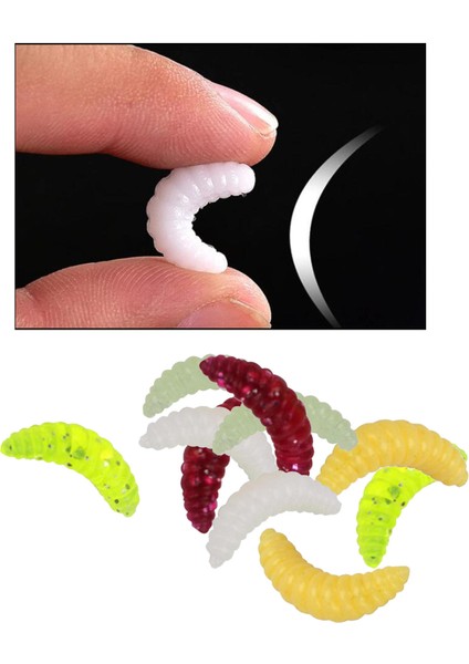 Balıkçılık Cazibesi Yumuşak Plastik Solucan Larva Grub Baits Tatlısu Mücadele 10 Adet (Yurt Dışından) indirimleri