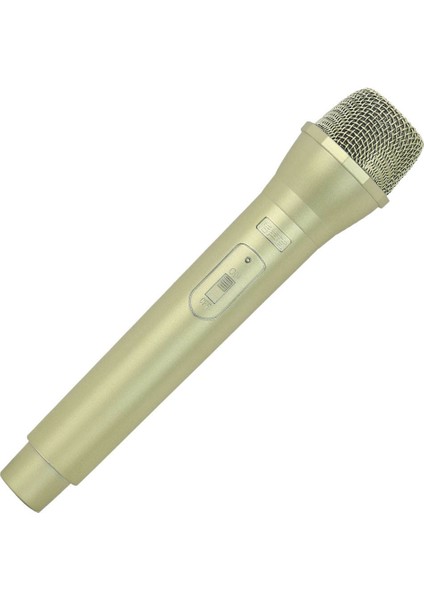 Yapay Plastik Kablosuz Mikrofon Sahne Sahte Mic Oyuncak El Golden (Yurt Dışından)