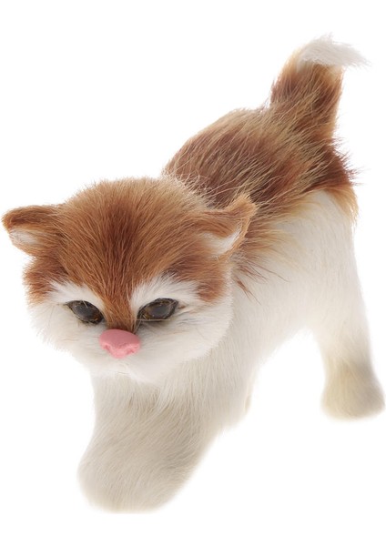 Güzel Gerçekçi Kedi Gerçek Kürk Kürklü Hayvan Ev Dekor Çocuk Hediyeler 11 * 8 cm (Yurt Dışından) fiyatları
