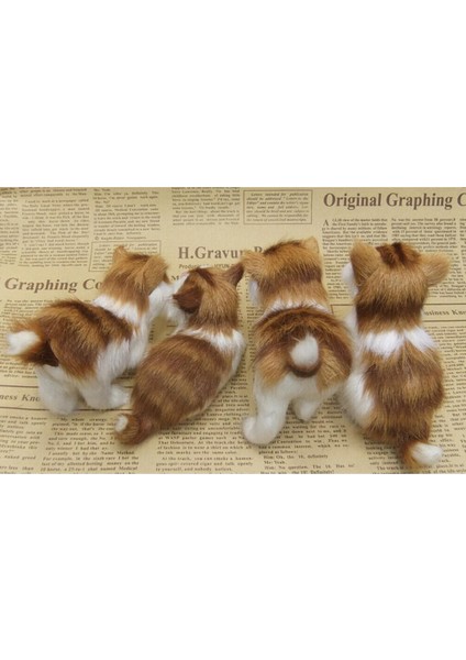 Güzel Gerçekçi Kedi Gerçek Kürk Kürklü Hayvan Ev Dekor Çocuk Hediyeler 11 * 8 cm (Yurt Dışından) modelleri