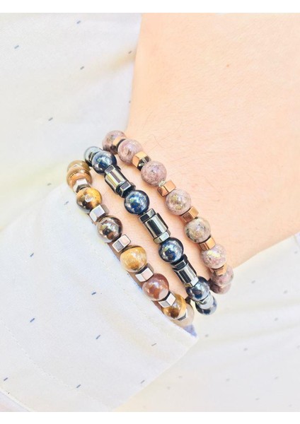 Stell 3.lü Set Doğaltaş Erkek Bileklik Seti fiyatları