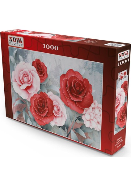 Nova Puzzle 1000 Parça Puzzle - Pembe ve Kırmızı Güller