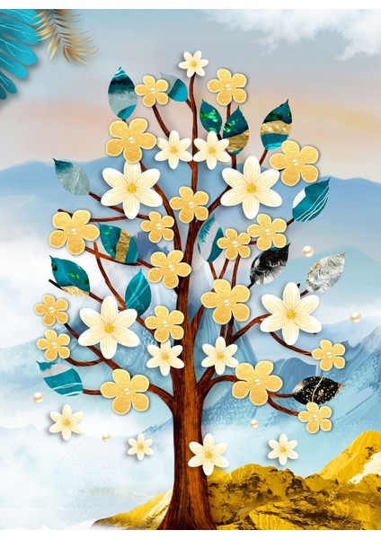 1000 Parça Altın Sarısı Ağaç Puzzle