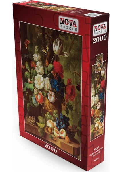 Nova Puzzle 2000 Parça Çiçekler ve Meyveler Natürmort