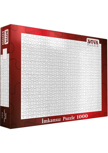 1000 Parça Beyaz İmkansız Puzzle - Fantastik Kesim