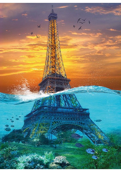 1000 Parça Sürreal Eyfel Kulesi Puzzle