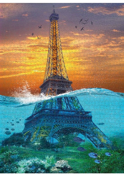 1000 Parça Sürreal Eyfel Kulesi Puzzle
