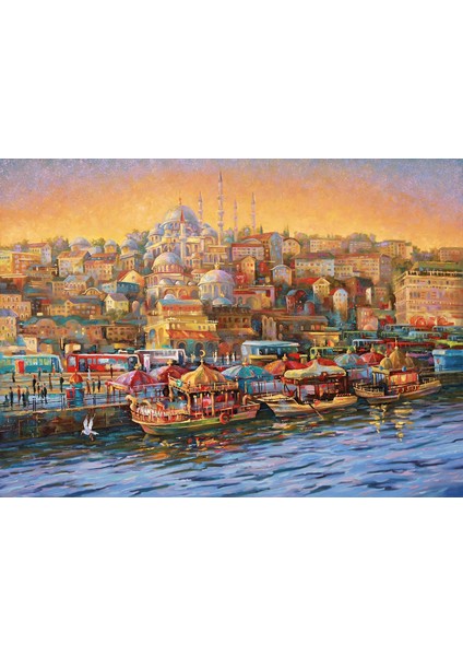 1000 Parça İstanbul Eminönü Balıkçıları Puzzle - Nikolay Sivenkov