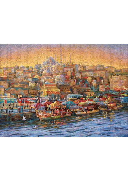 1000 Parça İstanbul Eminönü Balıkçıları Puzzle - Nikolay Sivenkov