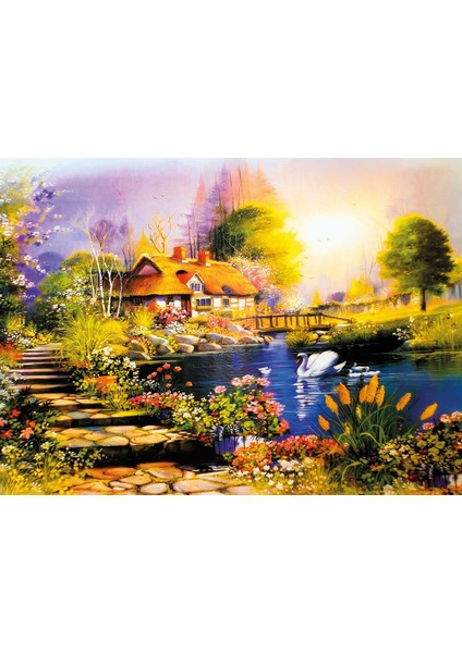 41067 - 1000 Parça Kuğulu Bahçe Puzzle