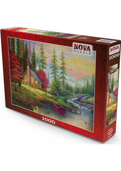 Nova 41075 - 1000 Parça Ormandaki Dağ Evi Puzzle