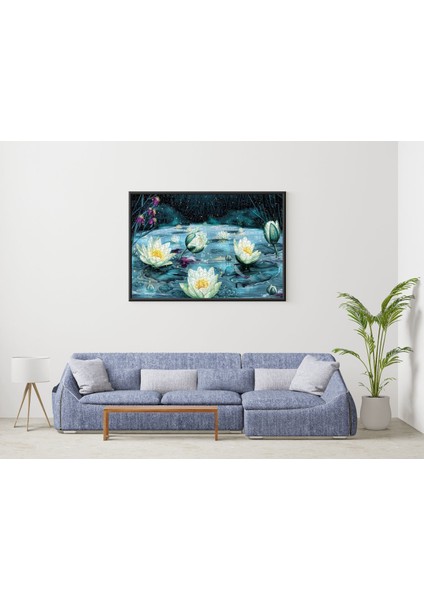 Puzzle 1000 Parça Yıldızlı Gecede Lotus Çiçekleri
