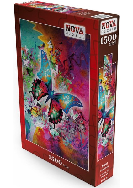 Nova Puzzle 44001 - 1500 Parça Fantastik Kelebek Mini Puzzle