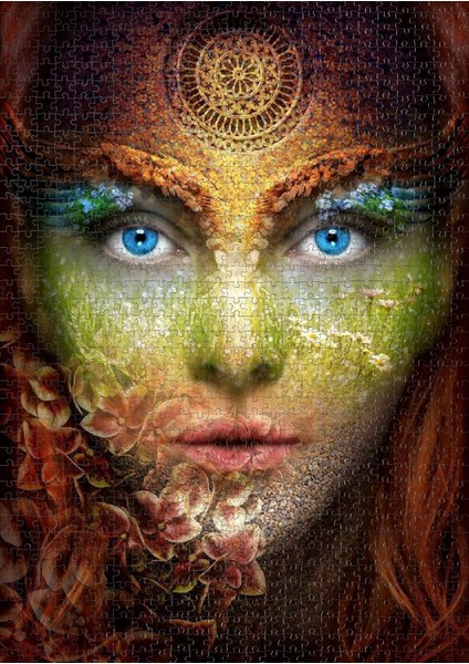 1000 Parça Doğa Ve Kadın Puzzle