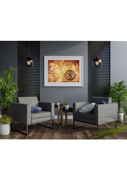 1000 Parça Eski Dünya Haritası Ve Pusula Puzzle