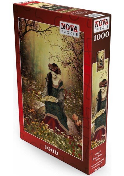 1000 Parça Kitap Okuyan Kadın Puzzle