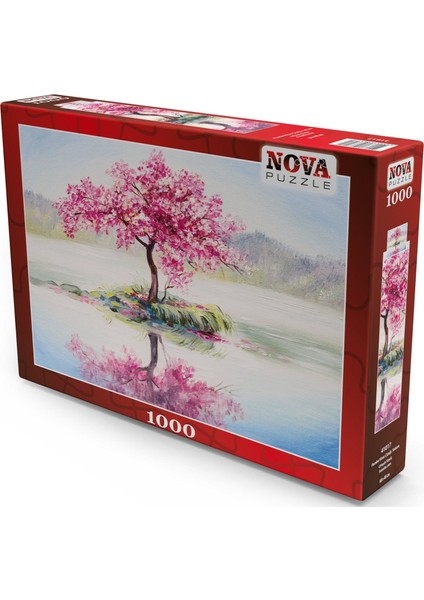 Nova Puzzle 1000 Parça Pembe Kiraz Çiçeği, Sakura Puzzle - 41017