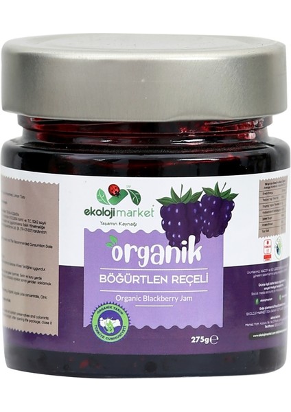 Organik Böğürtlen Reçeli 275 gr