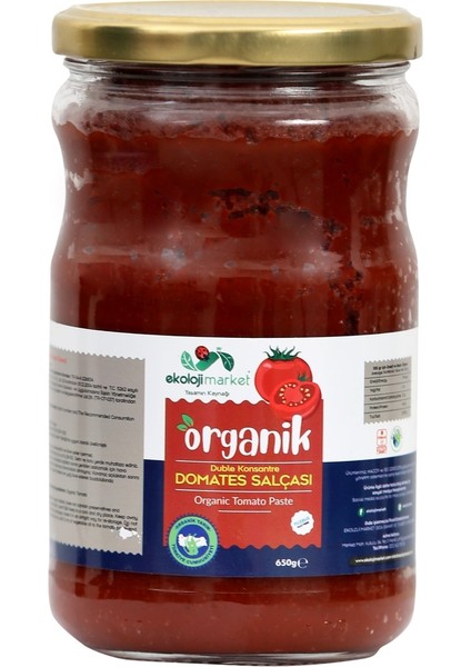 Organik Tuzsuz Domates Salçası 650 gr