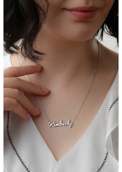 Gümüş Elyazılı Isim Kolye modelleri