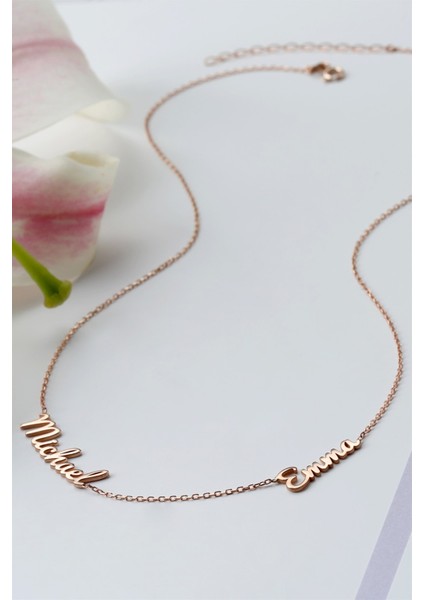 Gümüş Ikili Isim Kolye fiyatları