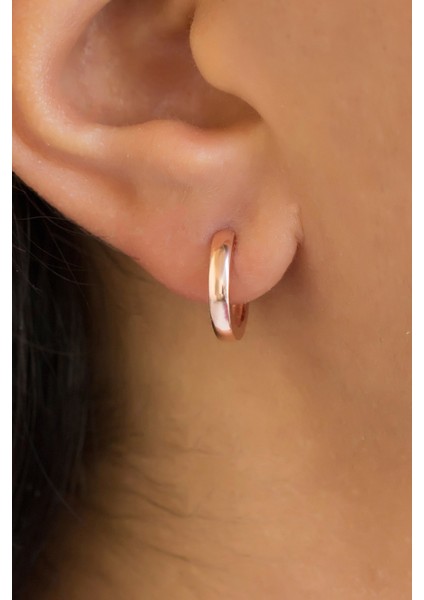 Gümüş Orta Boy Halka Küpe