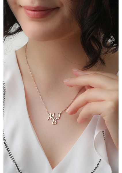 Gümüş Harf Kolye modelleri