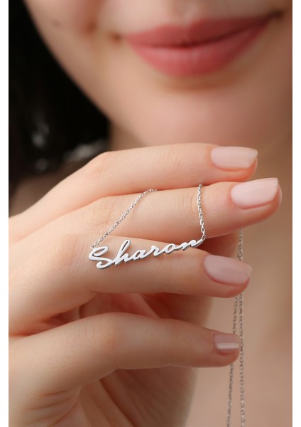 Gümüş Elyazılı Isim Kolye